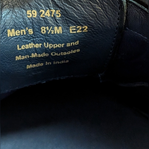 Men's Johnston & Murphy Classic Black Oxfords Size 8.5 - Picture 3 of 4